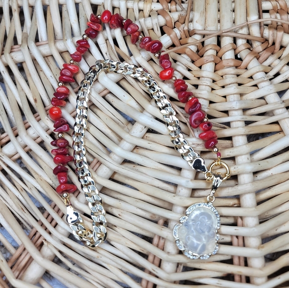 Handmade jewelry,  budda necklace. - Picture 10 of 11